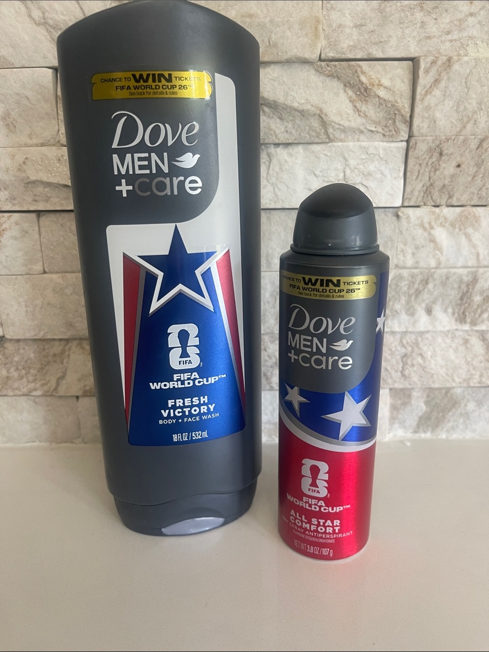 Brand new! $20 Dove MEN + care Body & Face Wash and Dry Spray Antiperspirant